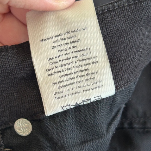 Rag & Bone Nina High-Rise Ankle Skinny Womens Sz 27 Jeans Black Exposed Zipper - Picture 9 of 13